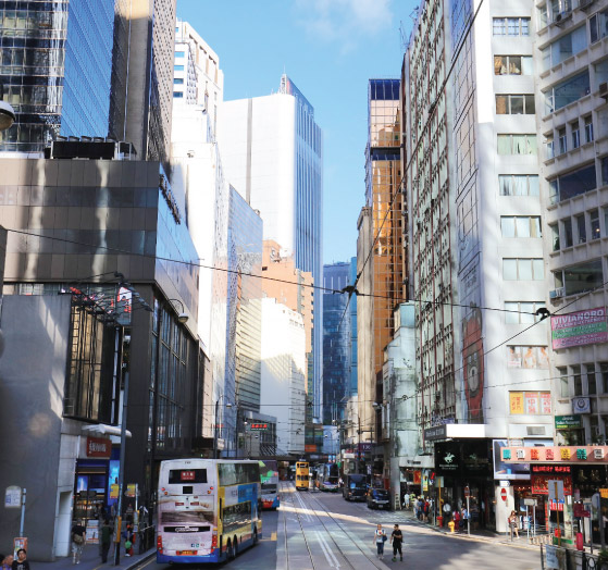 Business district in Sheung Wan